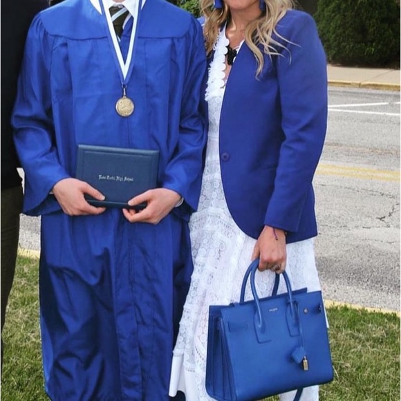 Christian Dior Women’s Paris Blazer Suit Jacket Size 8 Small Medium Blue - Picture 2 of 4